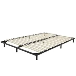 Beliani BASIC - Vrijstaande lattenbodem - Zwart - 140 x 200 cm - Staal Online