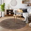 Muratap Basic Rond Shaggy vloerkleed Taupe Hoogpolig - 160 CM ROND Hot