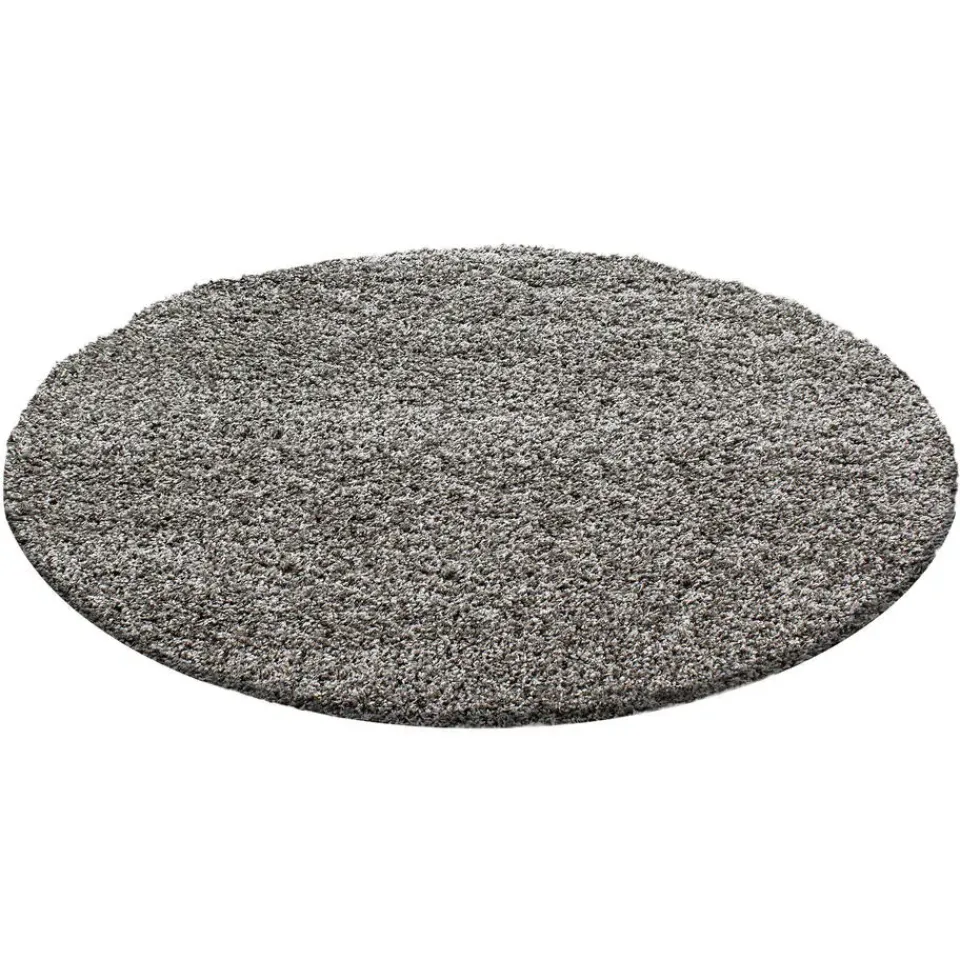 Muratap Basic Rond Shaggy vloerkleed Taupe Hoogpolig - 160 CM ROND Hot