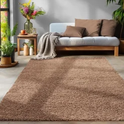 Muratap Basic Shaggy vloerkleed Caramel Hoogpolig - 140x200 CM