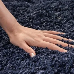 Muratap Basic Shaggy vloerkleed Donker Blauw Hoogpolig - 140x200 CM