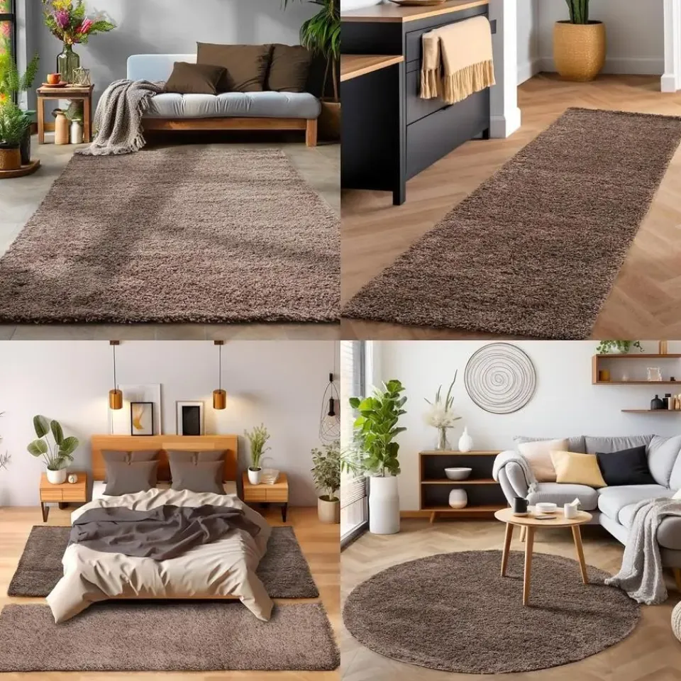 Muratap Basic Shaggy vloerkleed Taupe Hoogpolig - 160x230 CM Sale