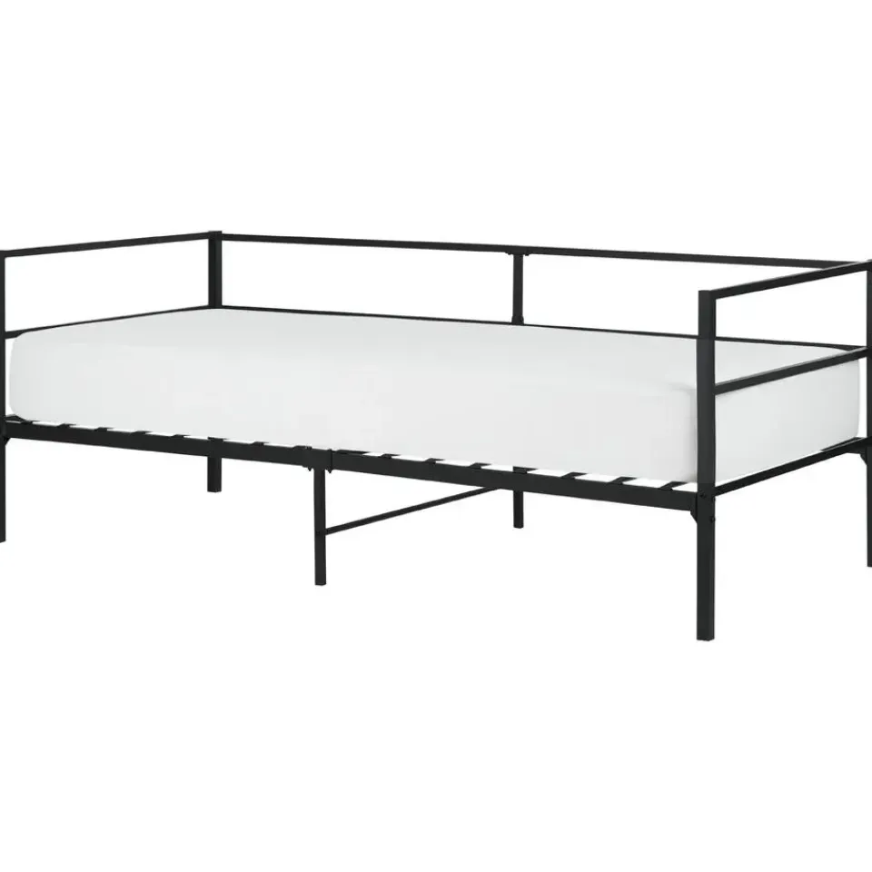 Beliani BATTUT - Eenpersoonsbed - Zwart - 90 x 200 cm - Metaal Outlet