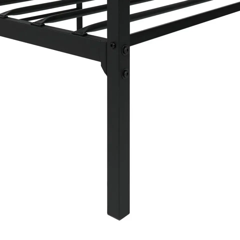 Beliani BATTUT - Eenpersoonsbed - Zwart - 90 x 200 cm - Metaal Outlet