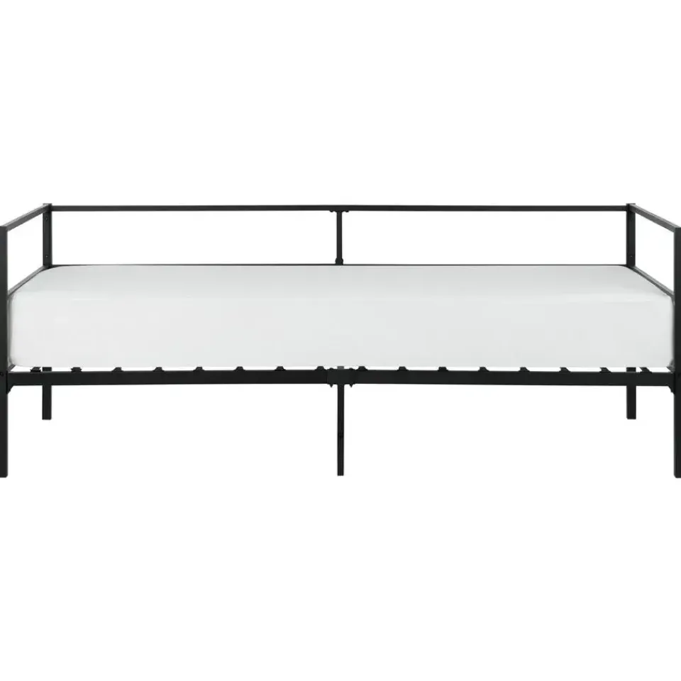 Beliani BATTUT - Eenpersoonsbed - Zwart - 90 x 200 cm - Metaal Outlet