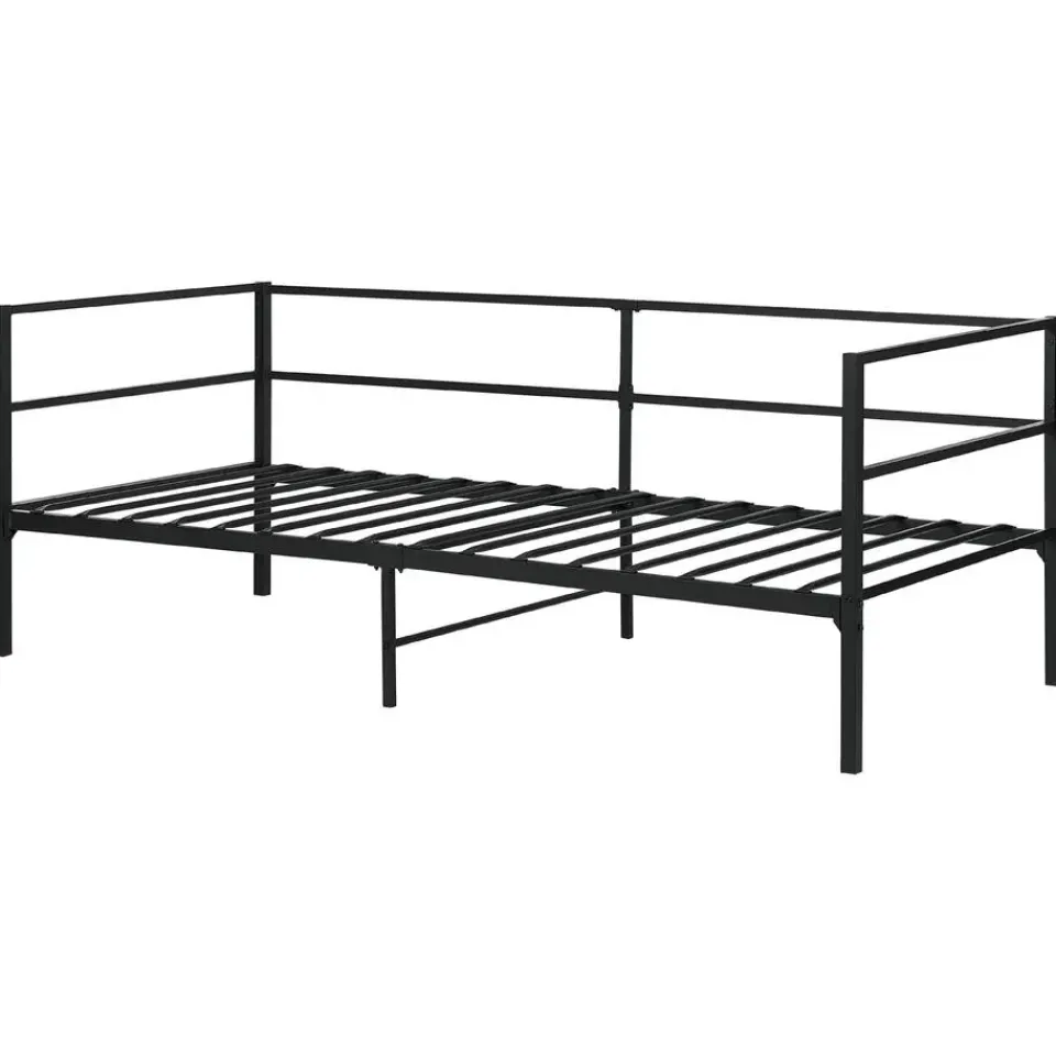 Beliani BATTUT - Eenpersoonsbed - Zwart - 90 x 200 cm - Metaal Outlet