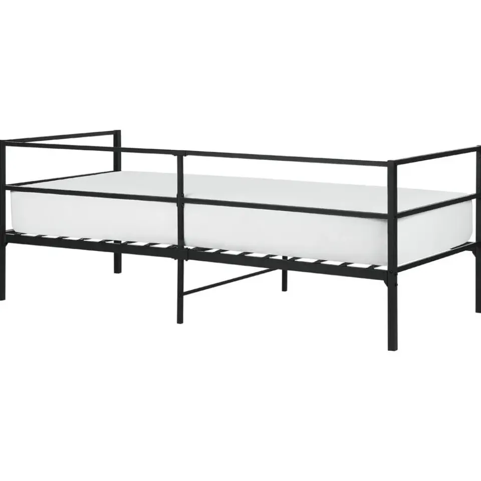 Beliani BATTUT - Eenpersoonsbed - Zwart - 90 x 200 cm - Metaal Outlet