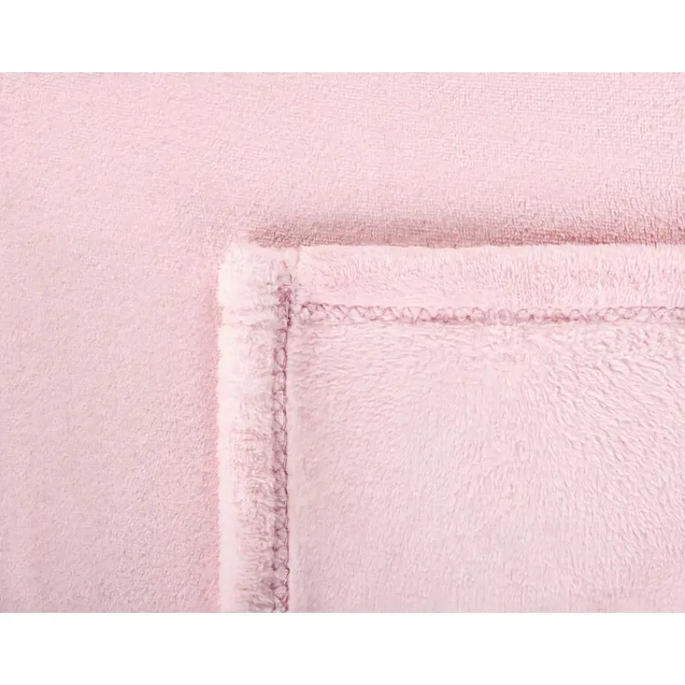 Beliani BAYBURT - Deken - Roze - 200 x 220 cm - Polyester Online