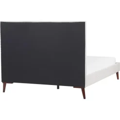 Beliani BAYONNE - Tweepersoonsbed - Wit - 140 x 200 cm - Fluweel New