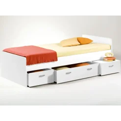 Emob Bed Barko 90x200 met 3 lades - wit