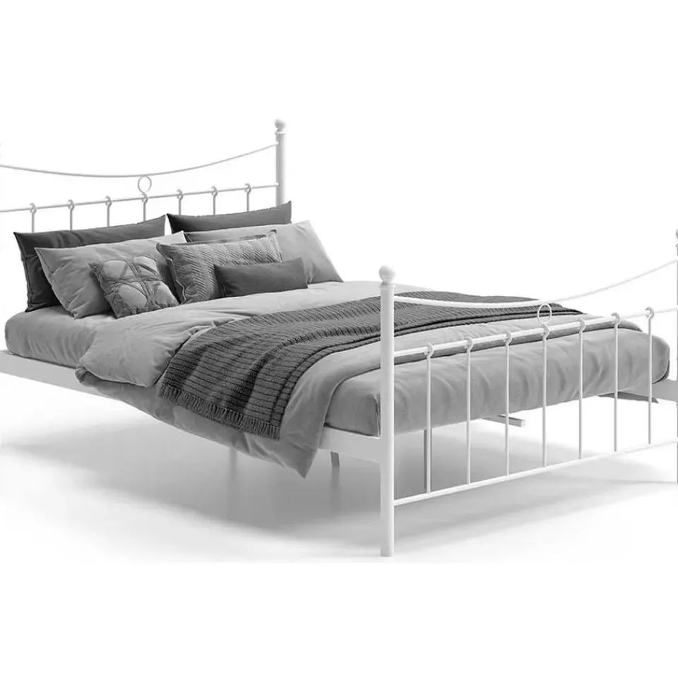 Rousseau Bed Liza 140x200 met lattenbodem - wit Clearance