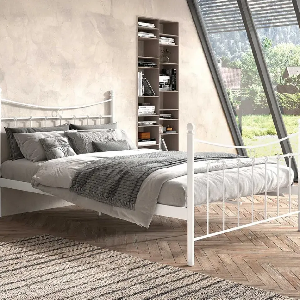 Rousseau Bed Liza 140x200 met lattenbodem - wit Clearance
