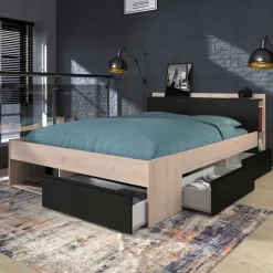 Parisot Bed Most 160x200cm - eik/zwart Sale