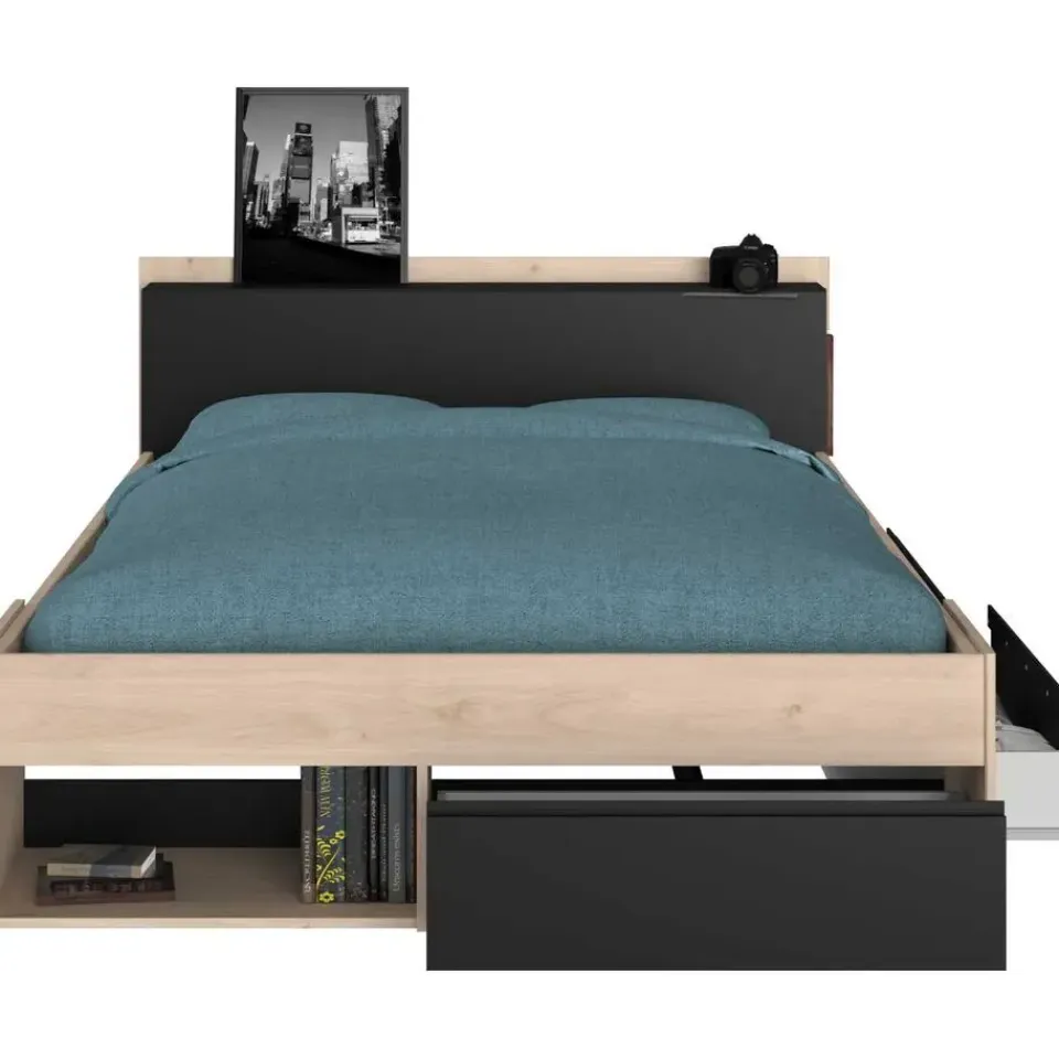 Parisot Bed Most 160x200cm - eik/zwart Sale