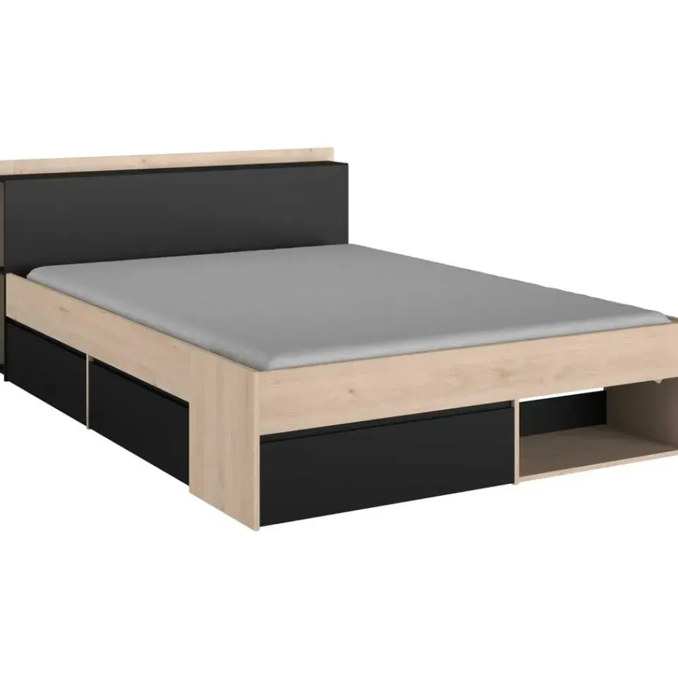 Parisot Bed Most 160x200cm - eik/zwart Sale