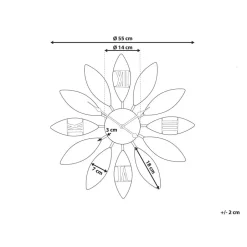 Beliani BEINWIL - Wandklok - Bruin - IJzer New