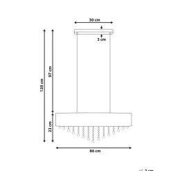 Beliani BELELLE - Kroonluchter - Zilver - Ijzer Sale