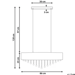 Beliani BELELLE - Kroonluchter - Zilver - Ijzer Sale