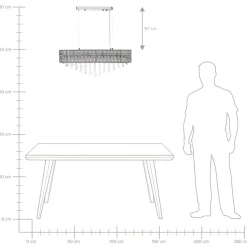 Beliani BELELLE - Kroonluchter - Zilver - Ijzer Sale