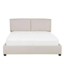 Beliani BELFORT - Tweepersoonsbed - Beige - 140 x 200 cm - Polyester Clearance