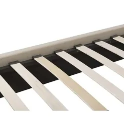 Beliani BELFORT - Tweepersoonsbed - Beige - 140 x 200 cm - Polyester Clearance