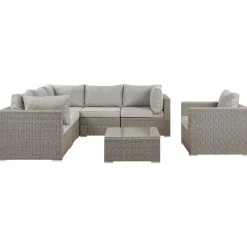 Beliani Loungeset CONTARE - Grijs - 6-delig Outlet