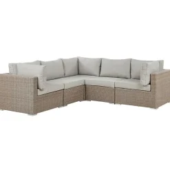 Beliani Loungeset CONTARE - Grijs - 6-delig Outlet