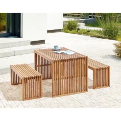 Beliani BELLANO - Tuinbank - Lichthout - Acaciahout Outlet