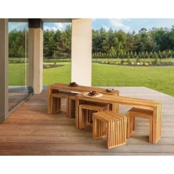 Beliani BELLANO - Tuinset 6-zits - Lichthout - Acaciahout Clearance