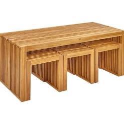 Beliani BELLANO - Tuinset 6-zits - Lichthout - Acaciahout Clearance