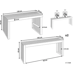 Beliani BELLANO - Tuinset 4-zits - Lichthout - Acaciahout Best