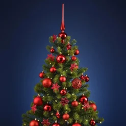 Bellatio Decorations Kerstballen set - 110x - rood - kunststof Outlet