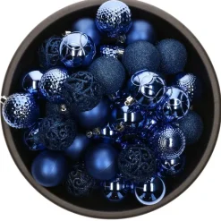 Bellatio Decorations kerstballen - 37x - fuchsia - 6 cm New