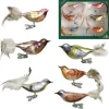 Krebs Bellatio Decorations Kersthangers - 6 stuks - vogels op clip - 11 cm Online