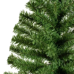 Bellatio Decorations Kunst kerstboom - groen - H90 cm - jute zak Hot