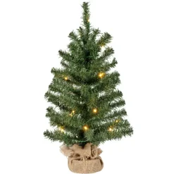 Bellatio Decorations kunst kerstboom - H60 cm - met verlichting