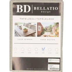 Bellatio Design Tafelzeil - taupe - linnen look - 140 x 245 cm Online