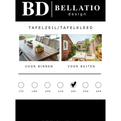 Bellatio Design Tafelzeil - wit - 140 x 245 cm Online