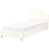 Beliani BELLEVUE - Eenpersoonsbed - Lichtbeige - 90 x 200 cm - Fluweel Online