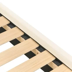 Beliani BELLEVUE - Eenpersoonsbed - Lichtbeige - 90 x 200 cm - Fluweel Online