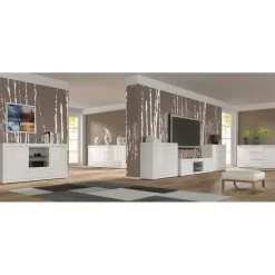 Homlando BELLO BIANCO III dressoir 150 cm wit mat / glanzend Hot