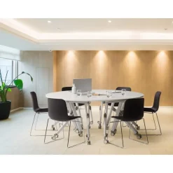 Leen Bakker BENDI - Bureau inklapbaar - Wit - 90 x 64 cm - Metaal Outlet