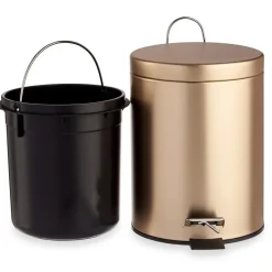 Berilo Pedaalemmer - metaal - 12L - goudkleurig - 40 cm Outlet