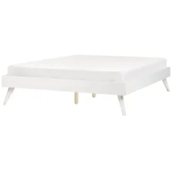 Beliani BERRIC - Tweepersoonsbed - Wit - 140 x 200 cm - MDF Online