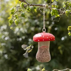 Best for Birds Voedersilo noten Fungi - PVC/ijzer - 13 x 18 cm Best