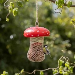 Best for Birds Voedersilo noten Fungi - PVC/ijzer - 13 x 18 cm Best