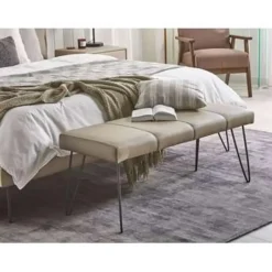 Beliani BETIN - Hocker - Beige - Kunstleer Best