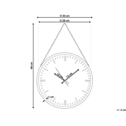 Beliani BEZAS - Wandklok - Zwart - Synthetisch materiaal Online
