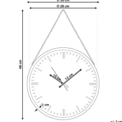Beliani BEZAS - Wandklok - Zwart - Synthetisch materiaal Online