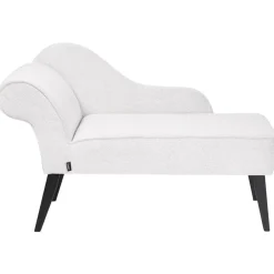 Beliani BIARRITZ - Chaise longue - Wit - Linkerzijde - Polyester